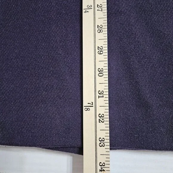 J Crew Cocoon Coat Italian Stadium Cloth Nello Gori Wool Purple Size 0 - Picture 11 of 12